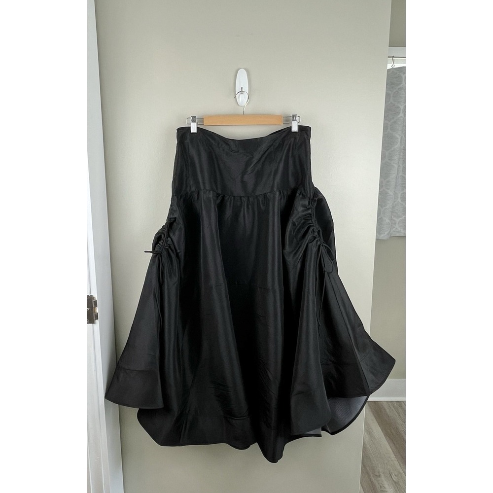 Free People Emery Drop Waist Midi Skirt Fairy Goth Grunge Festival Black XL - Picture 3 of 10